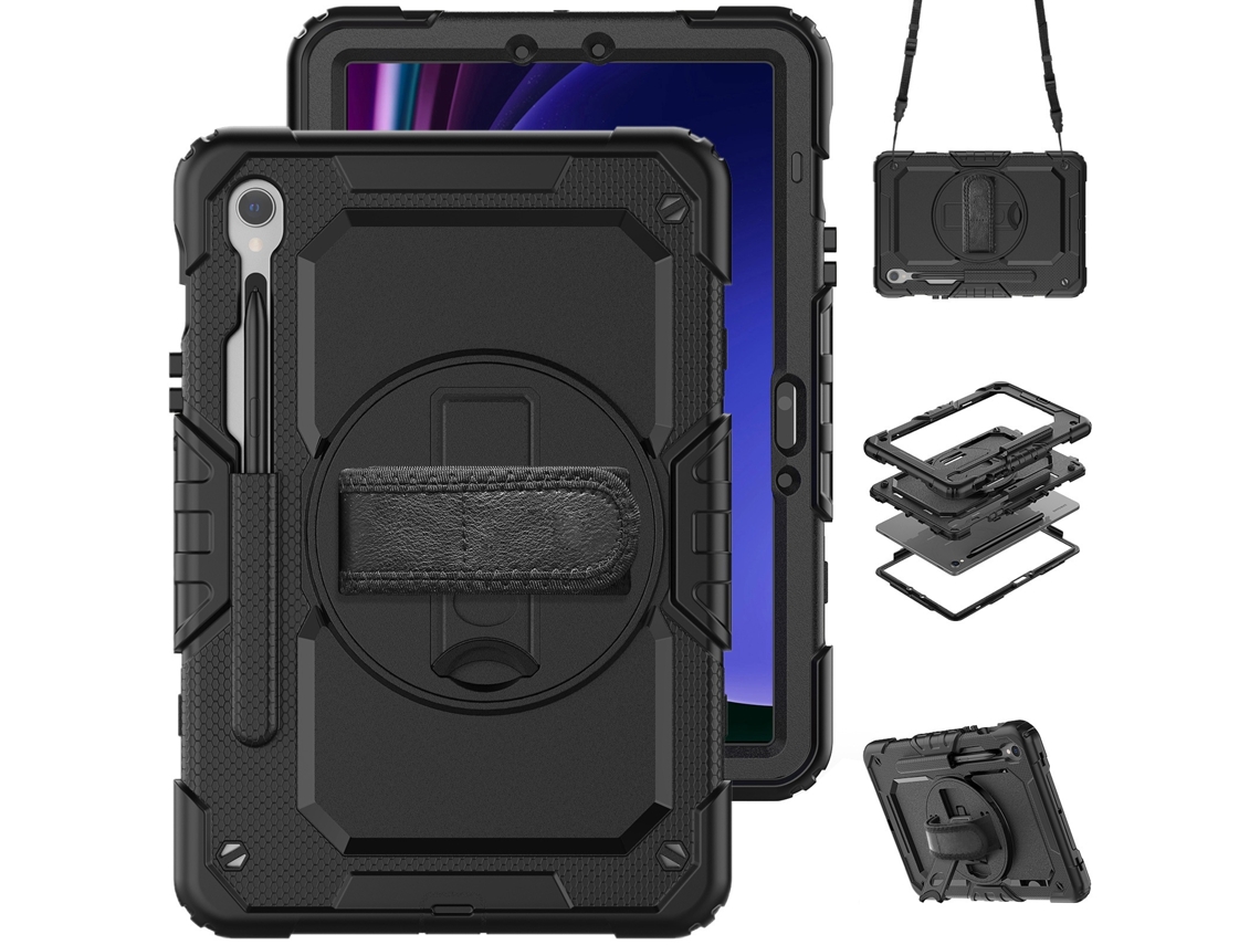 Capa Para Tablet Lurelia, Compatível Com Samsung. Galaxy Tab S11 Sm X736 (2025, Preto, Silicone, Função Sono, Proteção Antiquedas