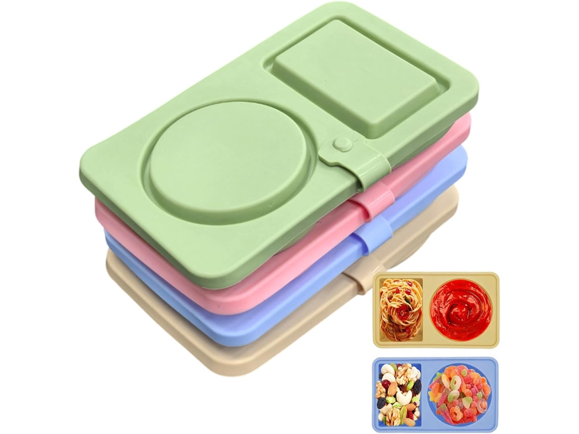 Caixas Organizadoras Para Lanches, Com Compartimento Duplo E Resistente À