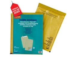 Staples Envelope de Bolhas, 335 mm, Autocolante, Kraft, Pack 5 Unidades