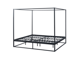 Cama com Dossel Kristianstad [EN.CASA] Metal Preto (206x185x180cm)