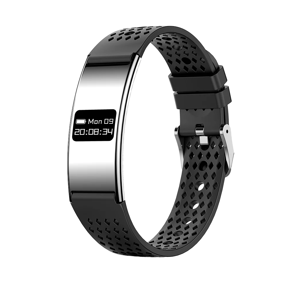Pulseira MDUG IP68, 2,88mm, Lembrete de Chamadas, Prateada e Preta