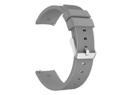Pulseira De Silicone Listrada Lemonda Para Smartwatch Samsung Galaxy Watch3 41mm - Cinza