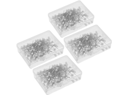Tachinhas Totority, Tamanho 5, 5x 0, 5cm, Pacote Com 400 Unidades, Redondas, Prateadas, Com Cabeça Decorativa, Feitas De