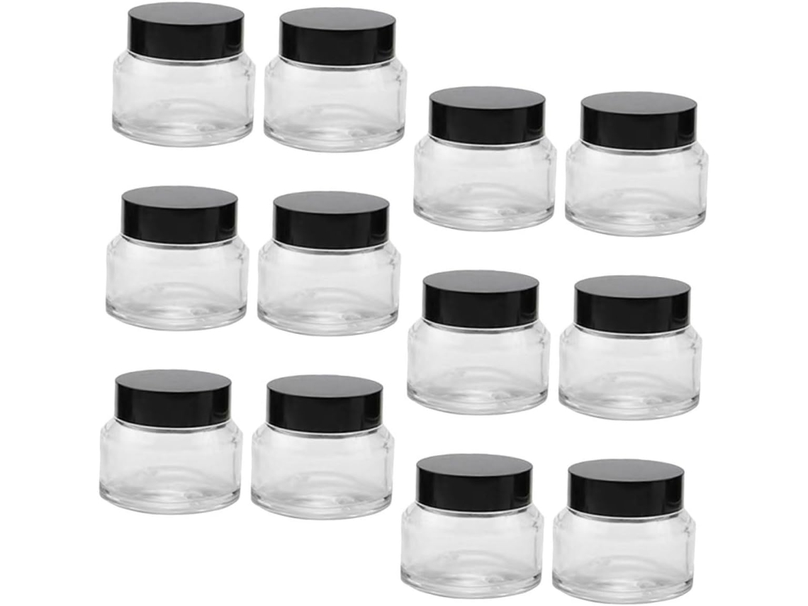 Conjunto De 12 Frascos Multiuso Para Armazenamento De Cremes, Recipientes Cosméticos Recarregáveis