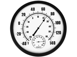 Termômetro E Higrômetro Para Ambientes Internos E Externos, 10 Polegadas, Para Parede Ou Pátio. Nostalgia88