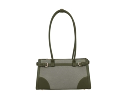 Bolsa De Ombro Feminina Amarante Com Costuras E Cinto Decorativo