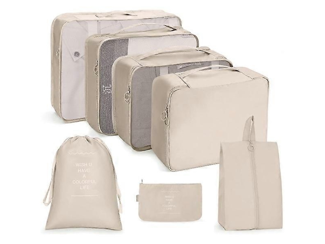 Conjunto De 7 Organizadores De Mala, Para Organizar Roupas, Calçado E Acessórios Em Viagem