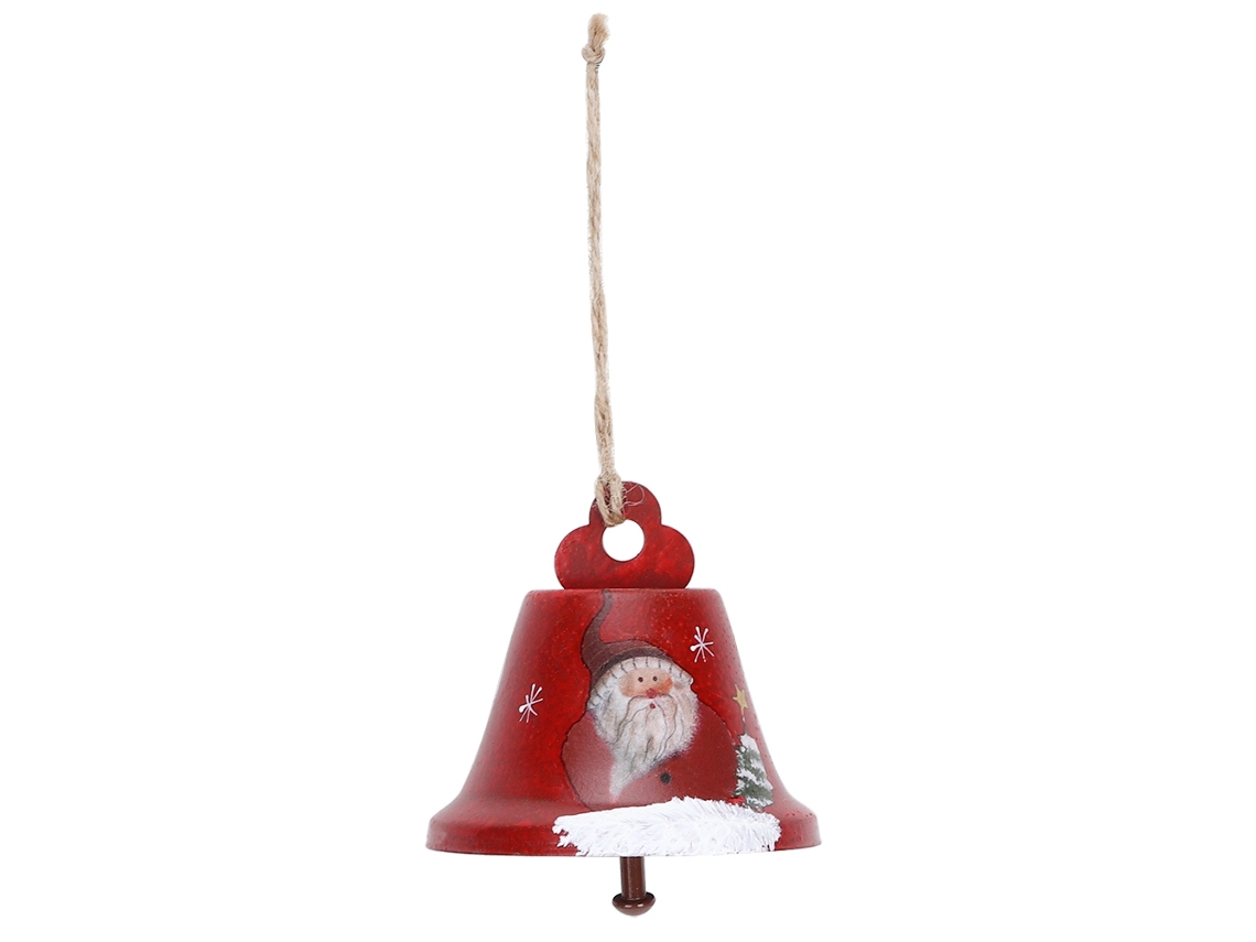 Pendente Campainha Porta Árvore Natal Papai Noel Vermelho