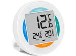 Lurelia Termo-higrómetro Com Sensor, Para Frigorífico E Congelador, Alta Precisão, Visor Lcd, Sem Fios, Memória Máx./mín., Impermeável