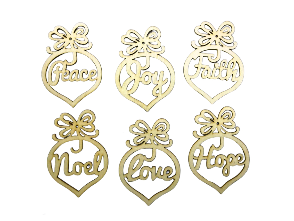 Laxiscreed Conjunto De 6 Ornamentos De Natal Em Madeira Pequenos Para Pendurar E Decorar''mode'':''full'',''messages'':