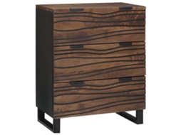 Vidaxl Buffet Castanho 60 X 33.5 X 75 Cm Madeira De Mangueira Maciça
