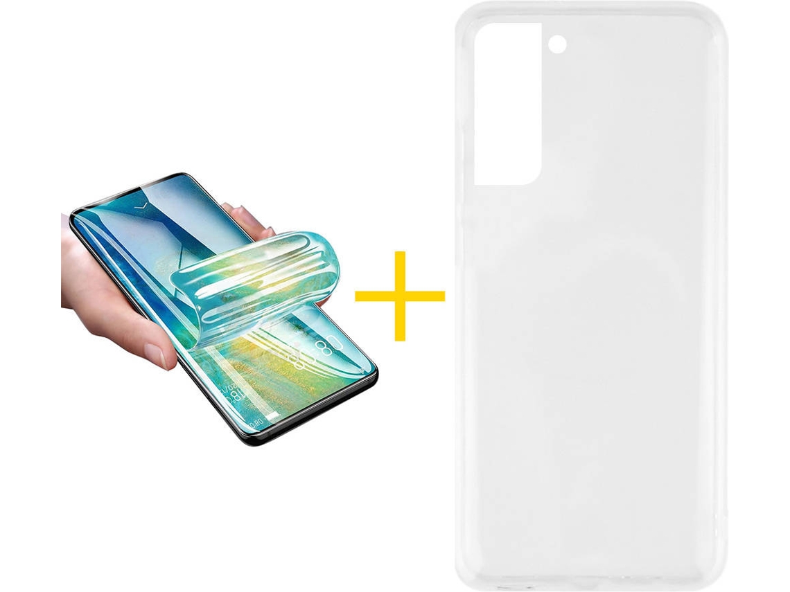 Capa + Película para Samsung Galaxy S21 Plus 5G SKYHE Transparente Claro