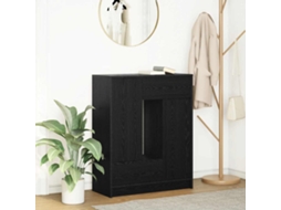 Aparador con cajones y puertas 73x31x90 cm Roble Negro