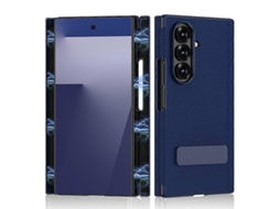 Capa De Celular Gkk Dobrável Magnética Em Couro Com Suporte Giratório De Uma Linha Para Samsung Galaxy Z Trifold