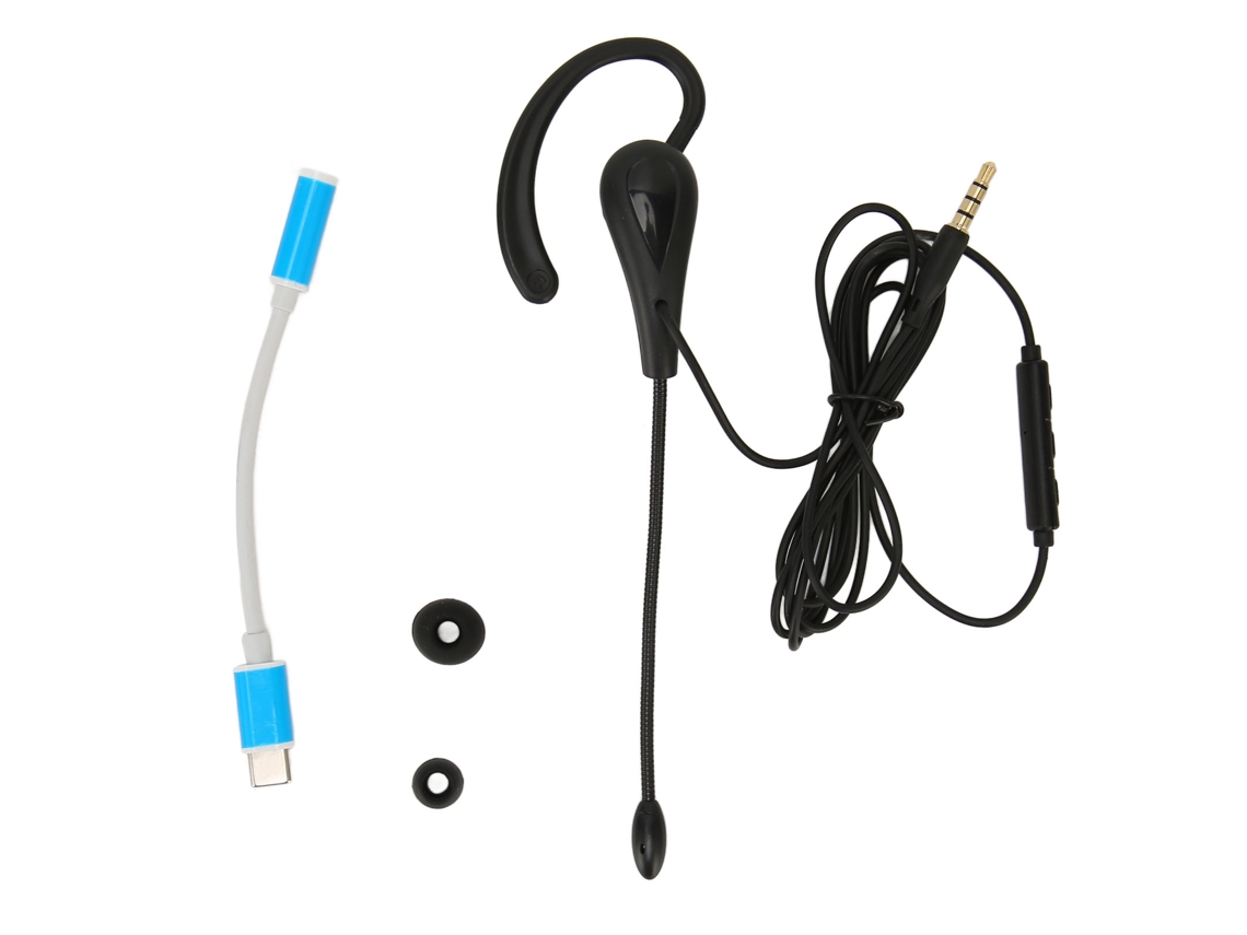 Fone De Ouvido Mono Com Microfone Fio Cancelamento De Ruído Leve Para Call Center Escritório Type C