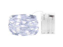 Luzes de fada LED, 3m, 30 LEDs, à prova d'água, branco frio | S/MARCA