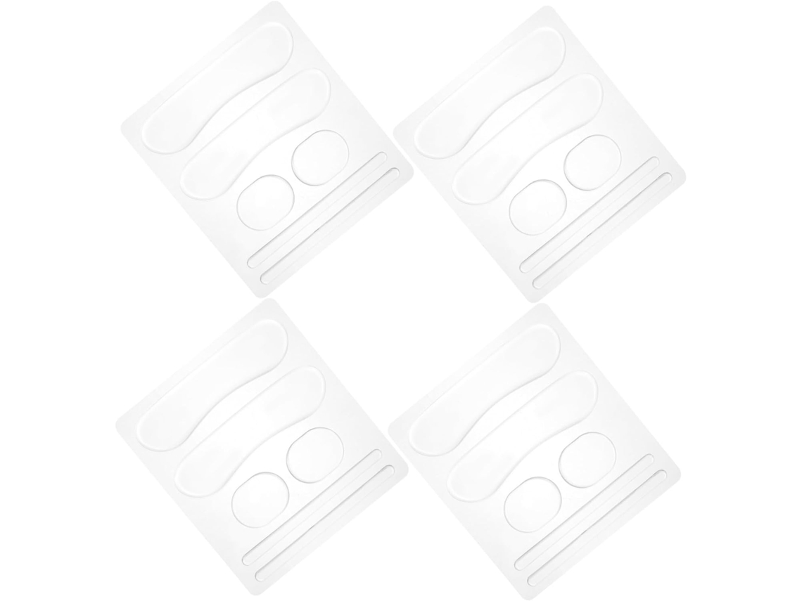 Partykindom Conjunto De 4-protetores Calcanhar Silicone Transparentes, Antiderrapantes E Adesivos Para Sapatos Fechados