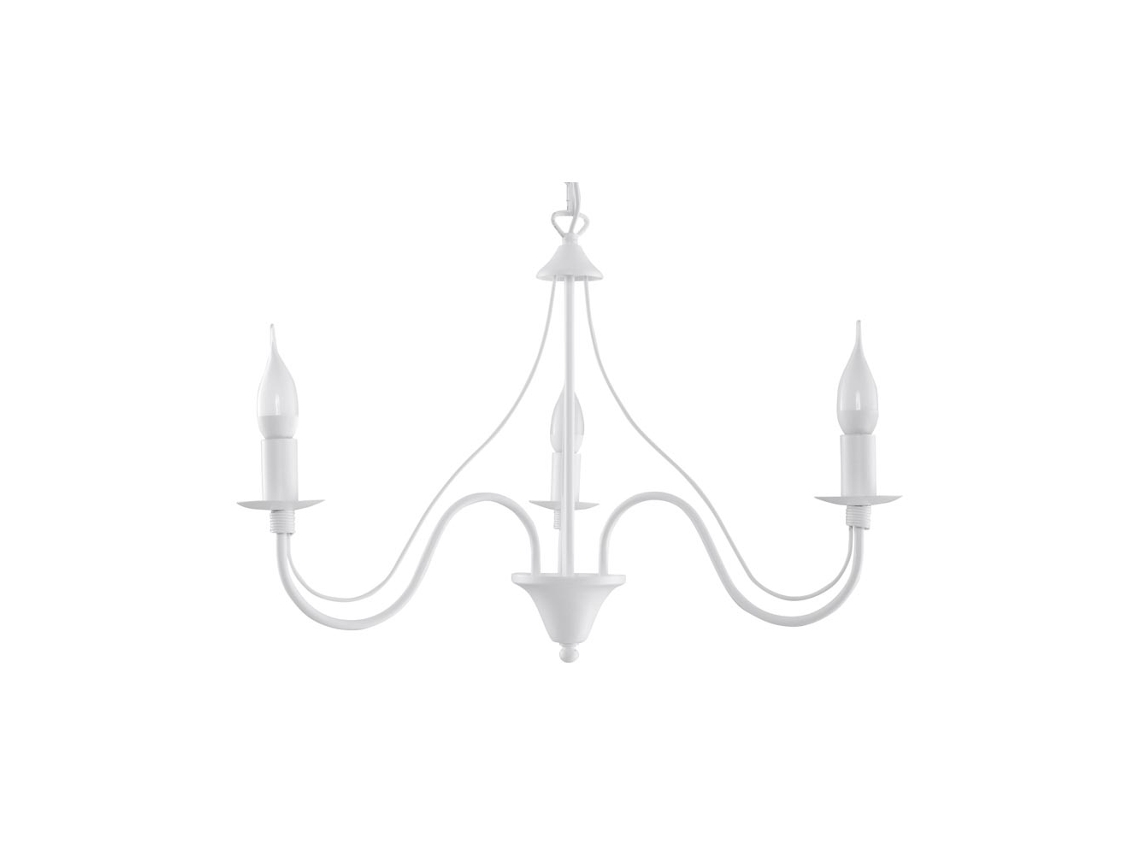 Candeeiro suspendida minerwa 3 branco e14