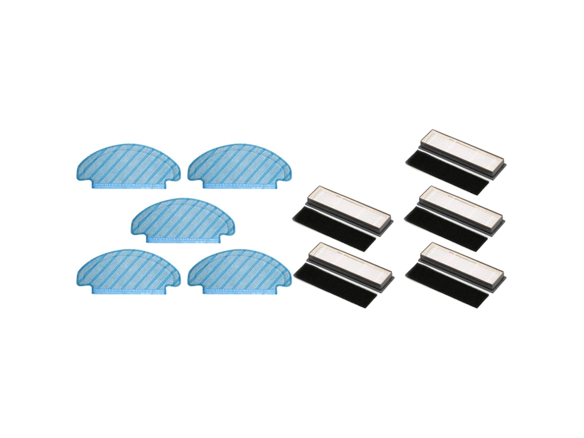 Acessório para Aspiradores ECOVACS 1 Filtro Hepa Ecovacs Deebot 950 & 5 un Panos Ecovacs Deebot T8