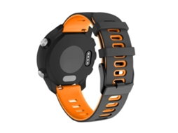 Bracelete Pioneer para Garmin Forerunner 645 Music Preto e Laranja