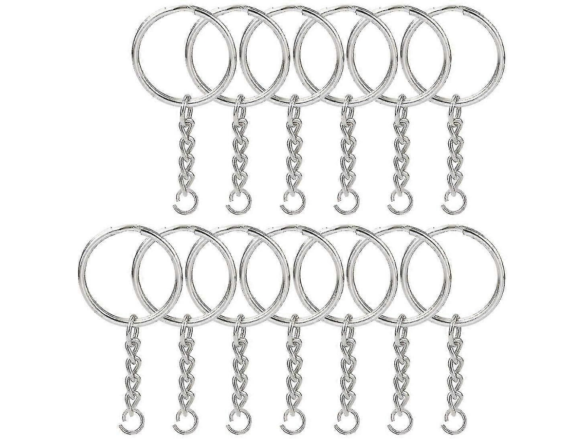 Conjunto De 100 Anéis De Chave De 25 Mm, Cor Prateada