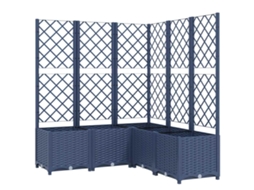 Garden Planter, Garden Planters Vidaxl Cinzeto Polipropileno (120 X 120 X 136 Cm)