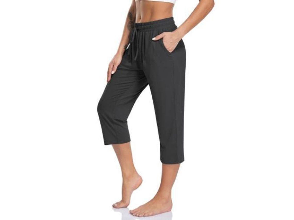 2026 pantalones Capri de Yoga para Mujer Sueltos Suaves Con Cordón Y Bolsillos para Entrenamiento Y Pijama Casual