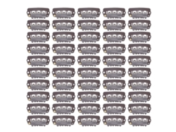 50 Clips De Metal Para Perucas - Marrom Escuro