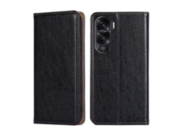 Capa De Couro Magnética Com Acabamento Fosco E Cor Sólida Para Honor X50i 5g / 9 Lite
