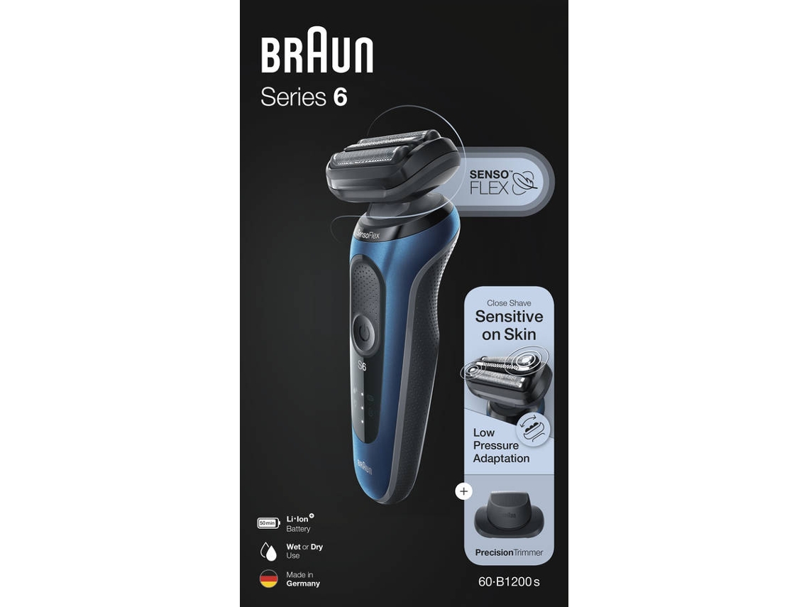Máquina de Barbear BRAUN S6 1200 (Autonomia 50 min - Bateria)