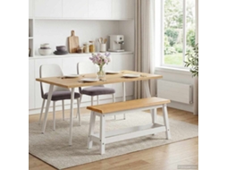 Vidaxl Banco De Jantar Ekai Branco 91,5 X 29 X 45,5 Cm