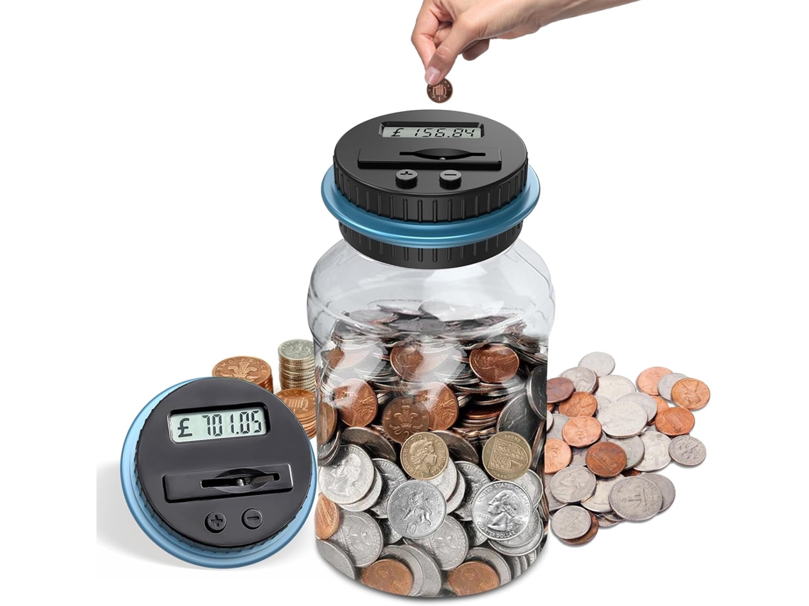 Cofrinho Digital 1,8L com Visor LCD AQUAFORGE
