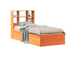 Bed Frame, Bed Frames Vidaxl Marrom Madeira De Pinho (75 X 190 Cm)