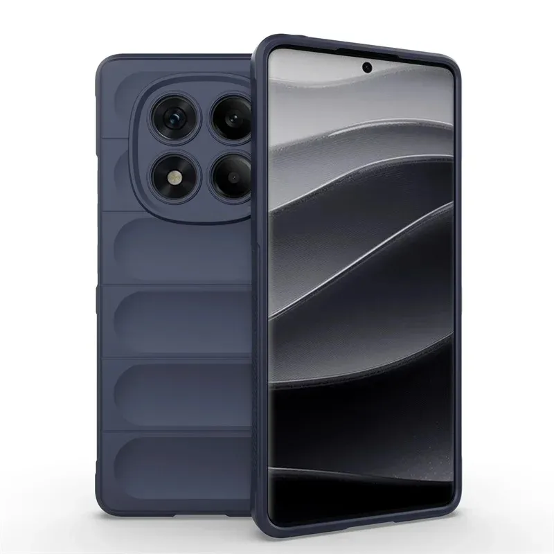 (azul Escuro, Redmi Note 13 Pro) Caso De Telefone À Prova De Choque E Poeira Anti-queda Scrub Com Silicone Skin-friendly