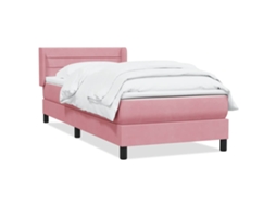 Cama com Molas/colchão 80x220 Cm Veludo Rosa MAISON EXCLUSIVE