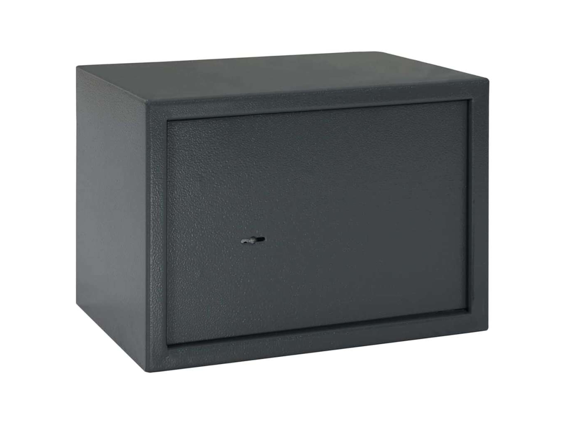 Vidaxl Cofre Com Bloqueio Cinzento-escuro 35 X 25 X 25 Cm Aço