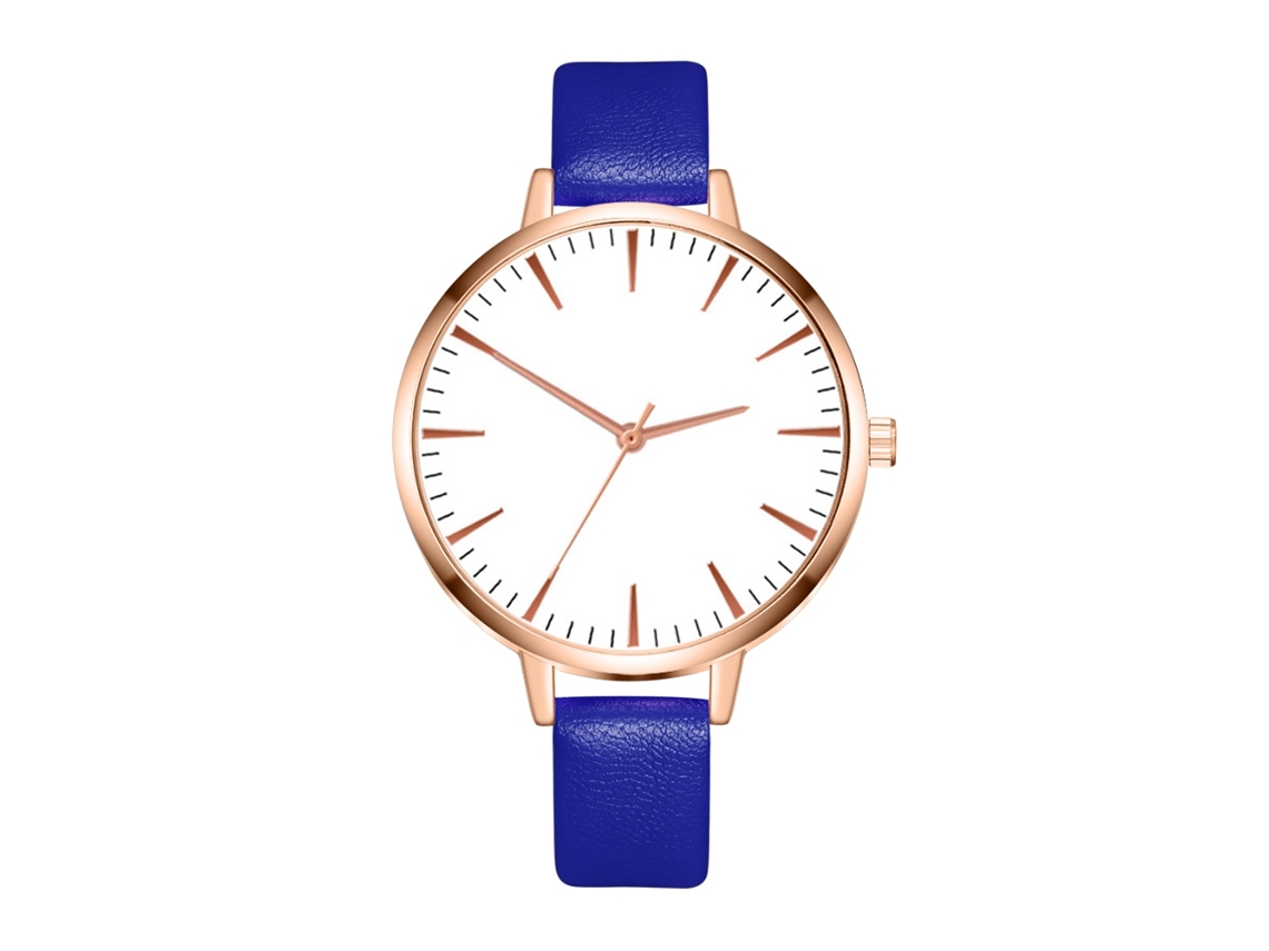 Relógio de Pulso Feminino Zhoulianfa de Quartzo com Mostrador Redondo Azul