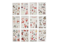 Luminous Christmas Temporary Tattoos Safe Glow Waterproof For Kids Party