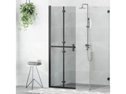 Vidaxl Parede De Chuveiro Walk-in Preto 70 X 6,5 X 190 Cm