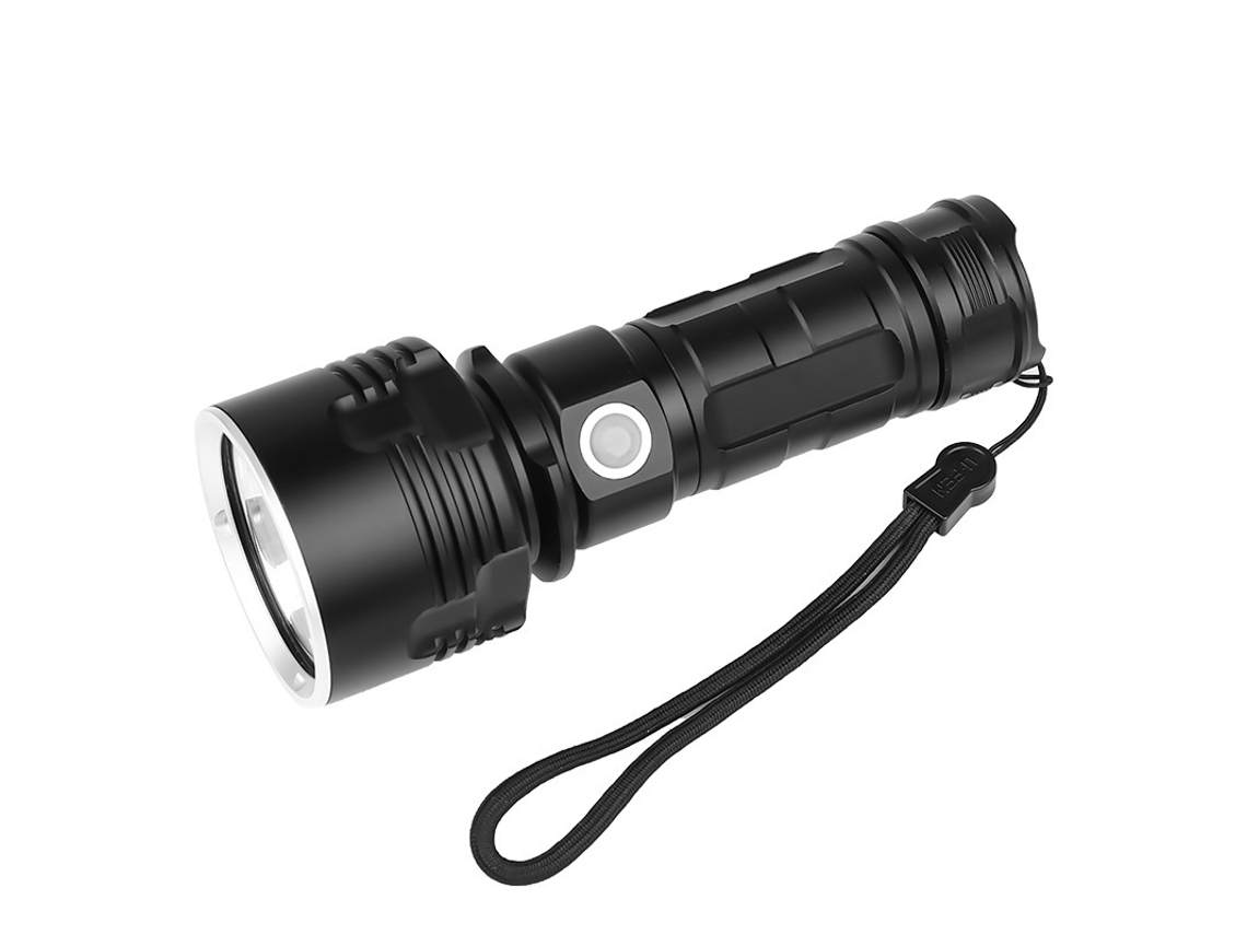 Nova Lanterna P70 Com Luz Forte E Foco Fixo Recarregável Por Usb, Zqkla Aquaforge