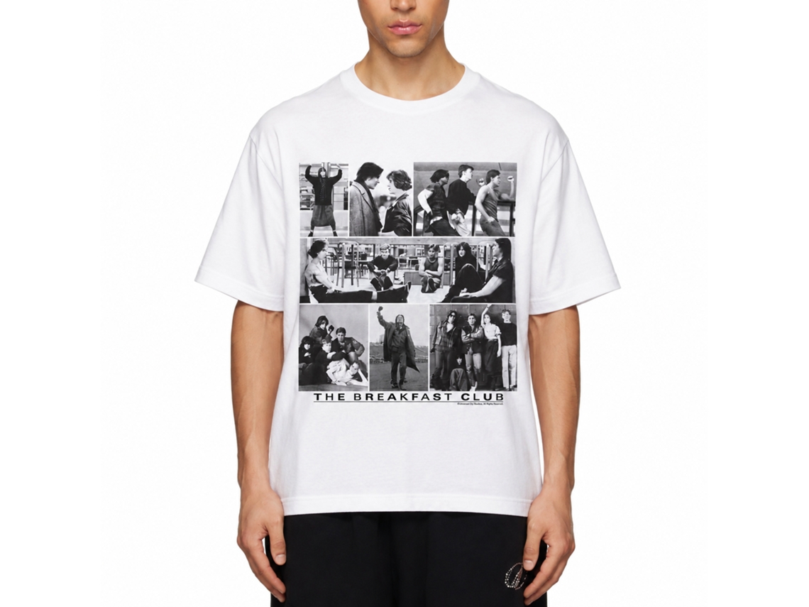 Rockinstone Breakfast Club Movie Collage-y White Adult T-shirt Size:xxl