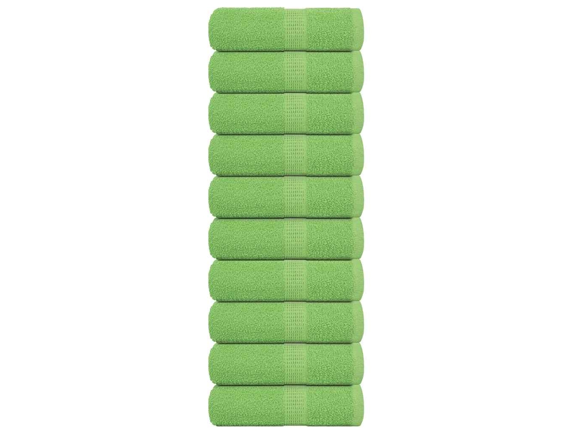 Vidaxl Toalhas De Bidé Frogn 10pcs 30x50cm 360 G/m² Verde Maça
