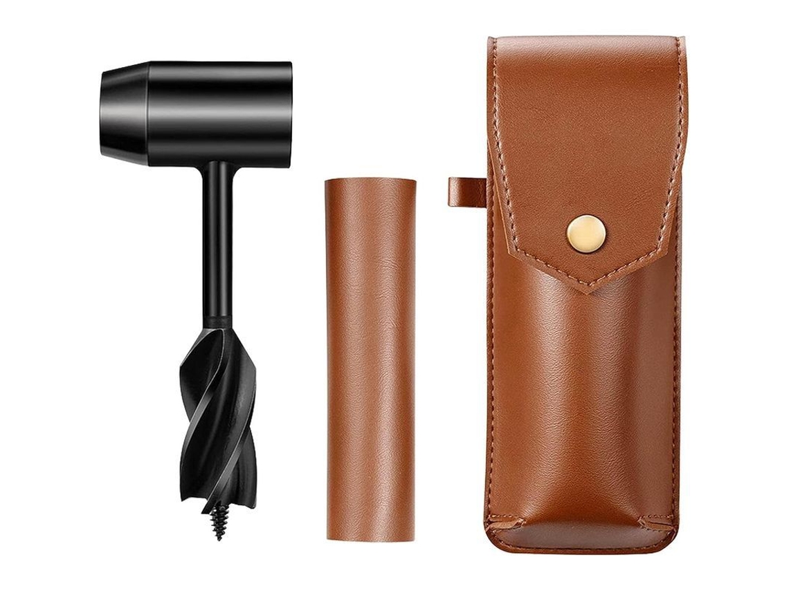 Conjunto de Brocas de Taladro Manual Linjou, com Estojo, Aço Resistente, para Camping e Construção | S/MARCA
