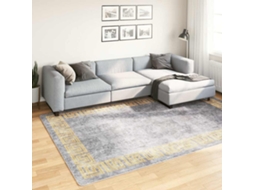 Vidaxl Tapete Lavável 190x300 Cm Cinzento