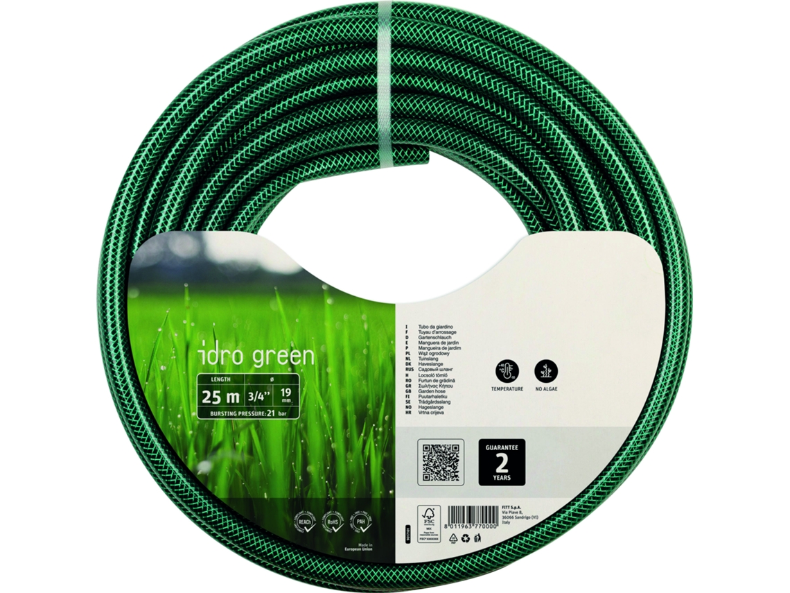 FITT Idro Green 19Mm X 25M Mangueira Básica de Três Camadas com Reforço