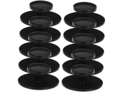 Conjunto De 10 Puxadores Autoadesivos Para Armários, Com Design Autocolante E Pega Confortável, Na Cor Preta