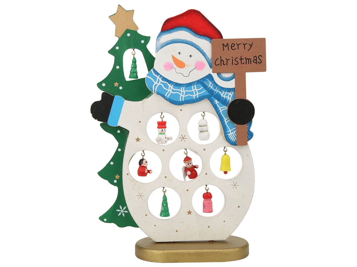 Laxiscreed Boneco De Neve Em Madeira Para Decoração Natalícia E Presentes Criativos Para Crianças