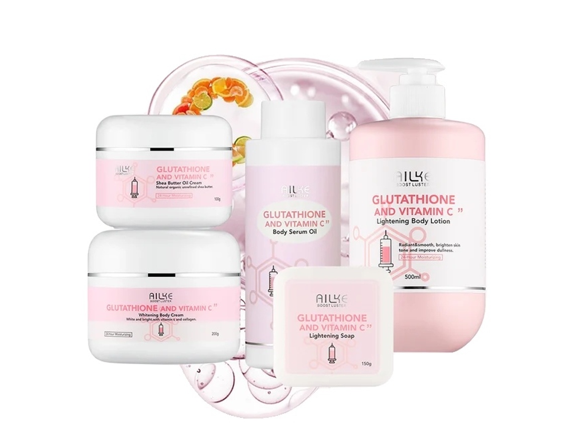 Kit De Glutationa E Vitamina C, Loção Clareadora, Creme Hidratante,5 Em 1 Conjunto Oem