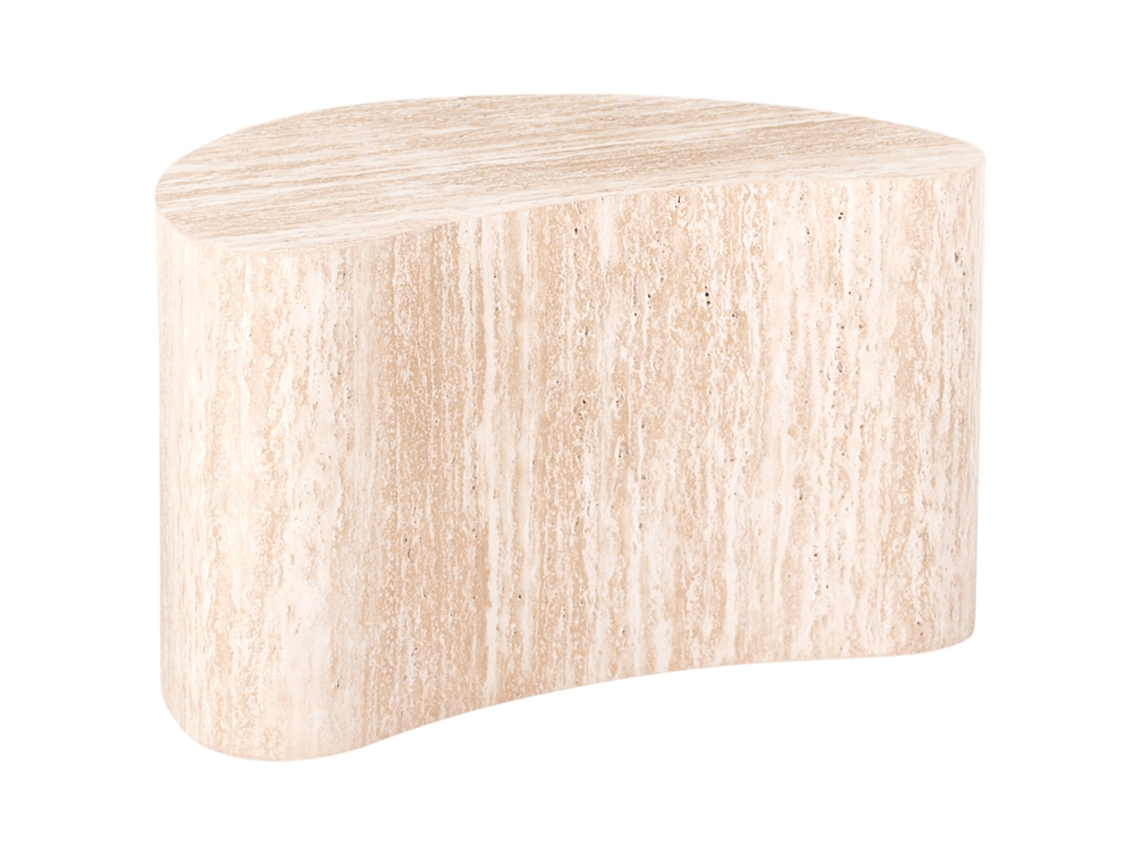 Mesa De Apoio Beliani Bilpa De Mdf Efeito Travertino 35x57x33