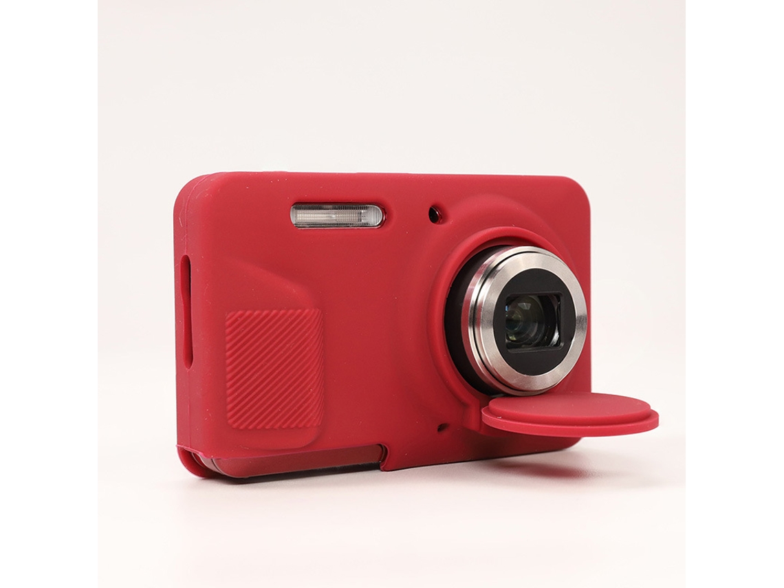 Capa Silicone HEXINYIGJLY para Kodak Pixpro Fz55tampa Objetiva Removível, Anti Risco, Leve Vermelho